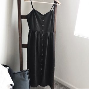 H&M dress black button down size 6